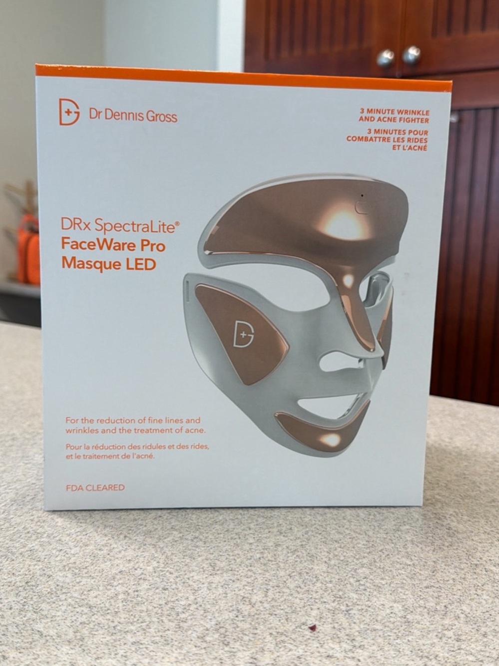 DRx SpectraLite FaceWare Pro LED Mask - White & Rose Gold